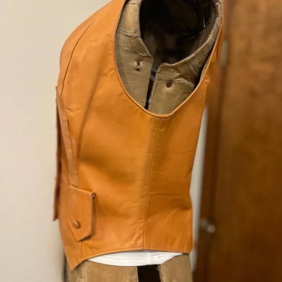 Vintage Karen Silton Suede Tan Vest - Picture 9 of 11